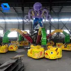 Promotion theme amusement park games machine fiberglass rotary big octopus ride for sale