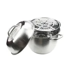 2 tiers 28cm induction Chinese seafood fish food soup stock pot stainless steel steamer cooking pot