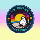 Do Nothing Forever Embroidered Patches Iron On Patch Badge Bag Fabric Applique
