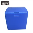 Blue colour Corrugated ballot box pp material foldable light hollow board boxes design for election 700g/m2