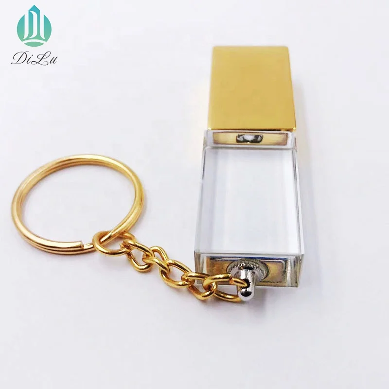 High Quality Custom 3D Logo Silver Crystal USB 2.0 Flash Memory USB Pendrive 32GB 64GB