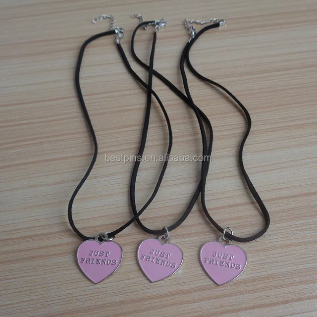 heart shaped custom beautiful metal necklace for friends gifts