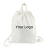 Small Pouch Canvas Backpack Drawstring Tote Bag Custom With Logo