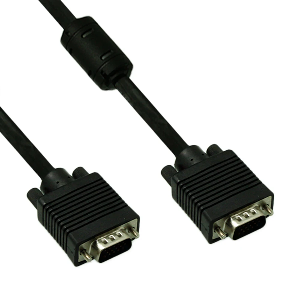 XANUAN 1.5M SVGA VGA Cable Video Coaxial Monitor Cord HD15 Male to Male with ferrite for Projector HDTV - ANKUX.COM