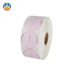 PRINTED STICKY BRAND LOGO STICKER PINK SINGLE COLOR PRINT LABEL