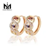 Lady jewelry ear rings buckle Zircon hoop earrings wholesale