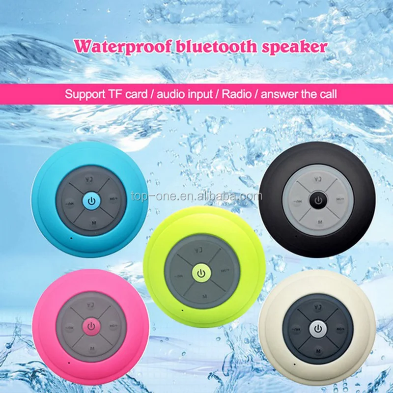 New design LED sucker bluetooth shower speaker, waterproof bluetooth speaker with LED light - ANKUX.COM