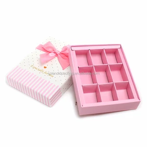 customized gift box chocolate paper box with divide compartment