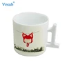 New Arrival Sublimation 6oz Ceramic Coffee Mug with Number Handle