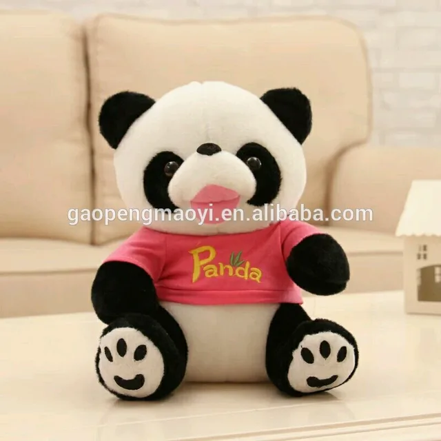 custom cheap soft stuffed panda plush toy crane machine toys