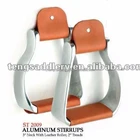 Horse Stirrups Aluminum Stirrups With Leather Roller Covers