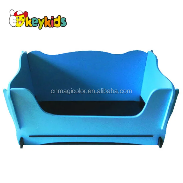 Wholesale popular household blue pet bed wooden dog bed for small animals W06F004B