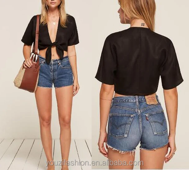 crop top design with jeans