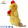 New design Stuffed animal finger puppet doll cheap funny plush toy chicken hand puppet