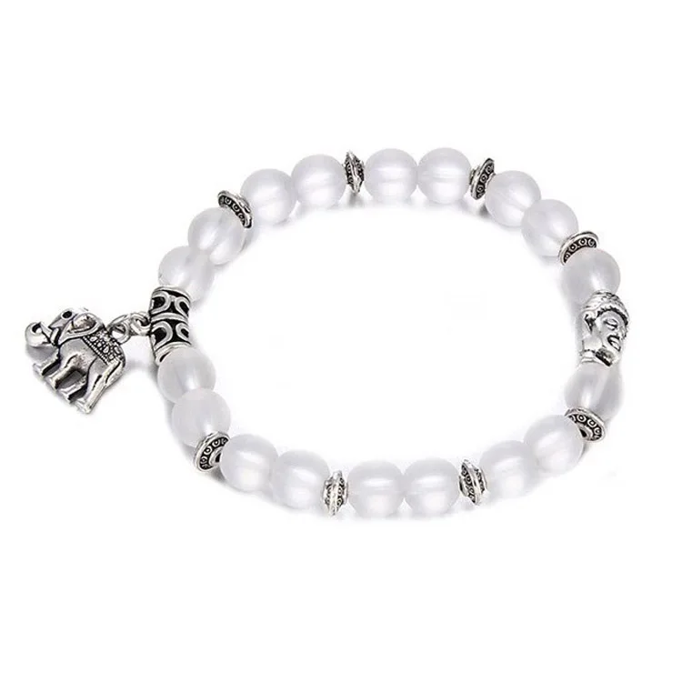 Fashion Jewelry Wholesale Natural Matte Crystal Buddha Bead Elephant Charms Bracelets for Women, White
Fashion Jewelry Wholesale Natural Matte Crystal Buddha Bead Elephant Charms Bracelets for Women, White