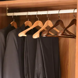 Custom branded luxury wooden cloth hanger wooden coat hanger