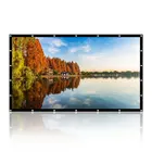 Large size wall mounted anti-crease portable projection screen for movie watch