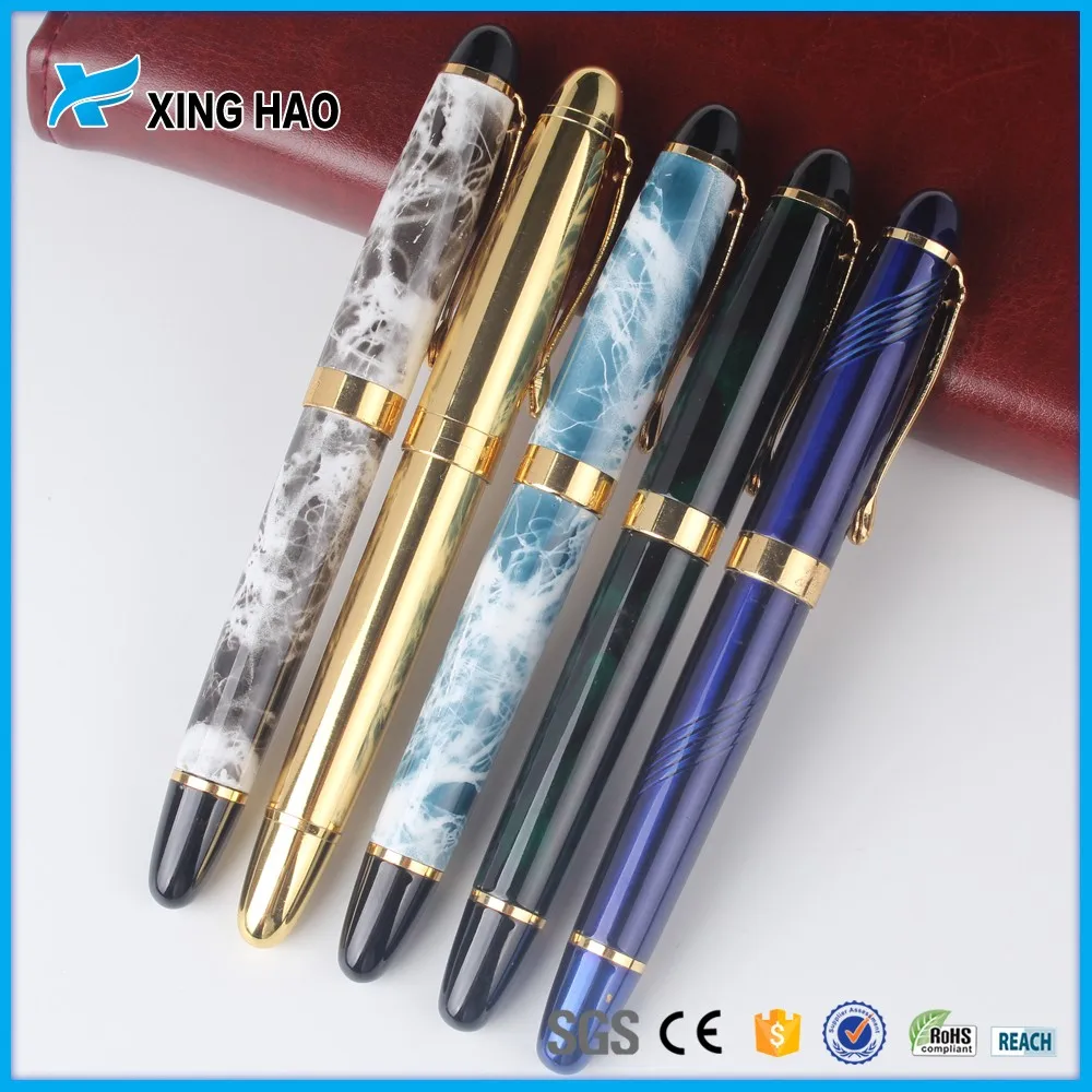 a variety of patterns fat barrel metal roller pens hotel used