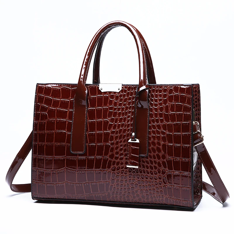 China factory supply high quality crocodile leather handbag for women,ladies shoulder bag top handle tote bag with long strap, Black,grey,red,khaki,brown
China factory supply high quality crocodile leather handbag for women,ladies shoulder bag top handle tote bag with long strap, Black,grey,red,khaki,brown