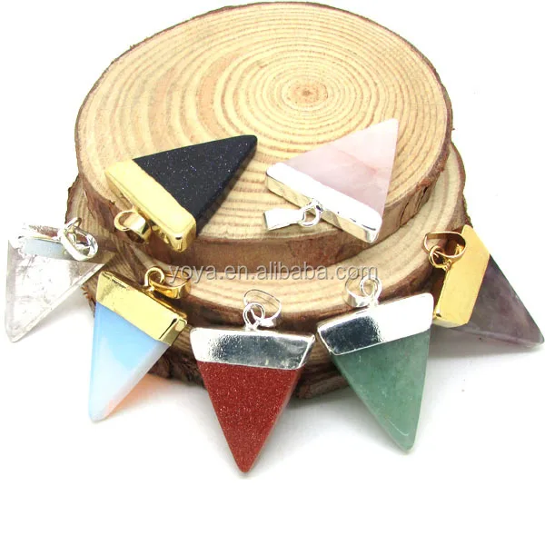 JF6616 Wholesale silver gold plated natural quartz triangle gemstone pendant, Multicolor for your choice
JF6616 Wholesale silver gold plated natural quartz triangle gemstone pendant, Multicolor for your choice