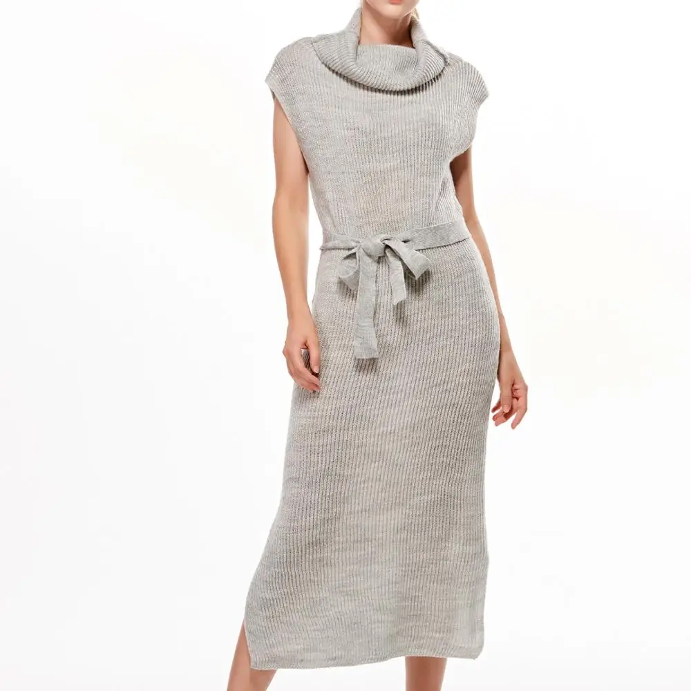 high quality warm turn-down collar side slit sleeveless high collar women sweater dress knit
high quality warm turn-down collar side slit sleeveless high collar women sweater dress knit