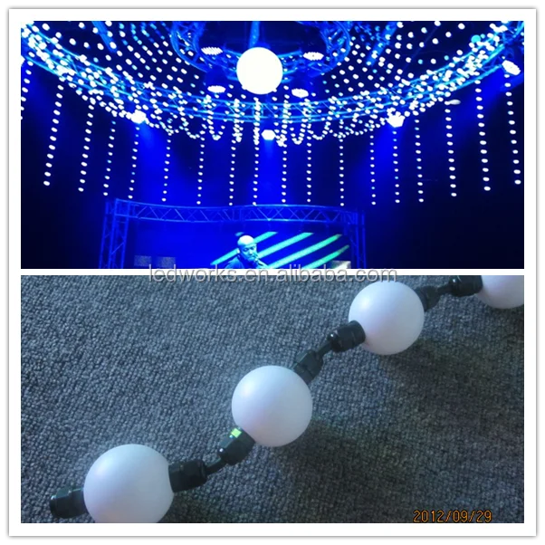 led video curtain ball, led dmx 3D effect ball string madrix compatible