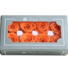 Beautiful orange artificial flower 4-5cm rose head big bud
