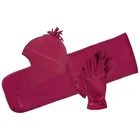 wholesale 3 pieces children fleece hat glove and scarf
