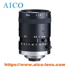 low distortion 8mm F1.4 2/3" c mount 5mp machine vision industry lens