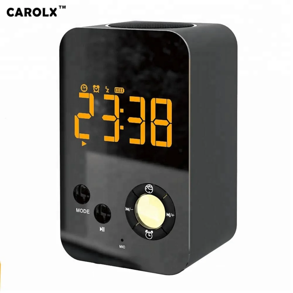 new product mini wireless bluetooth speaker alarm clock super woofer portable speaker, Black
new product mini wireless bluetooth speaker alarm clock super woofer portable speaker, Black