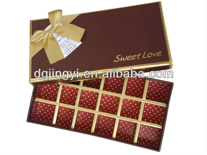 luxury empty paper chocolate candy gift box/small paper candy