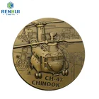 Brass Souvenir Brass Brass Metal Coin Customized Brass Coin With Helicopter Coin Souvenir Metal Challenge Coin