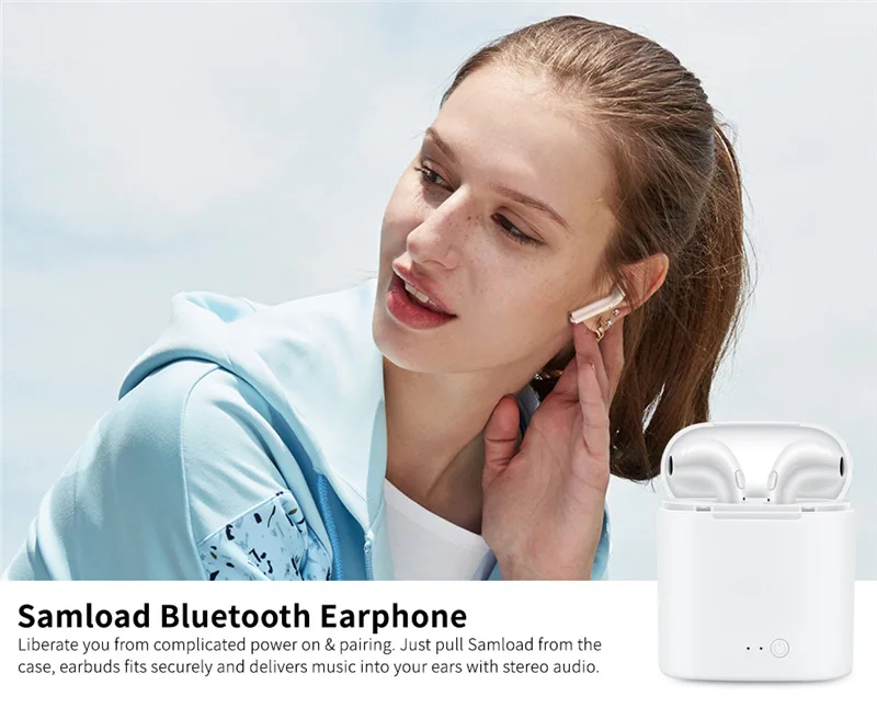 Most Popular Custom Logo Design i7 Mini True Wireless Earbuds Bluetooth 5.0 In Ear Headphones Running Earphones for iPod Touch - ANKUX.COM