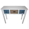 Heze vintage wood console tables with 3 colorful drawers