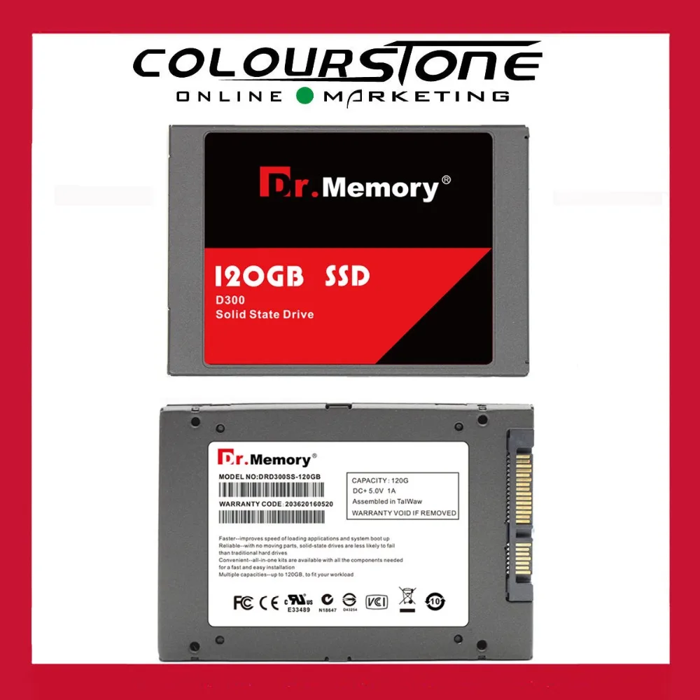 Brand New Dr.Memory D300 Solid State Drive 120GB SATA III 2.5inch SSD Hard drive, Gray
Brand New Dr.Memory D300 Solid State Drive 120GB SATA III 2.5inch SSD Hard drive, Gray