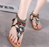 ladies flat african masai leather beaded sandals 2018
