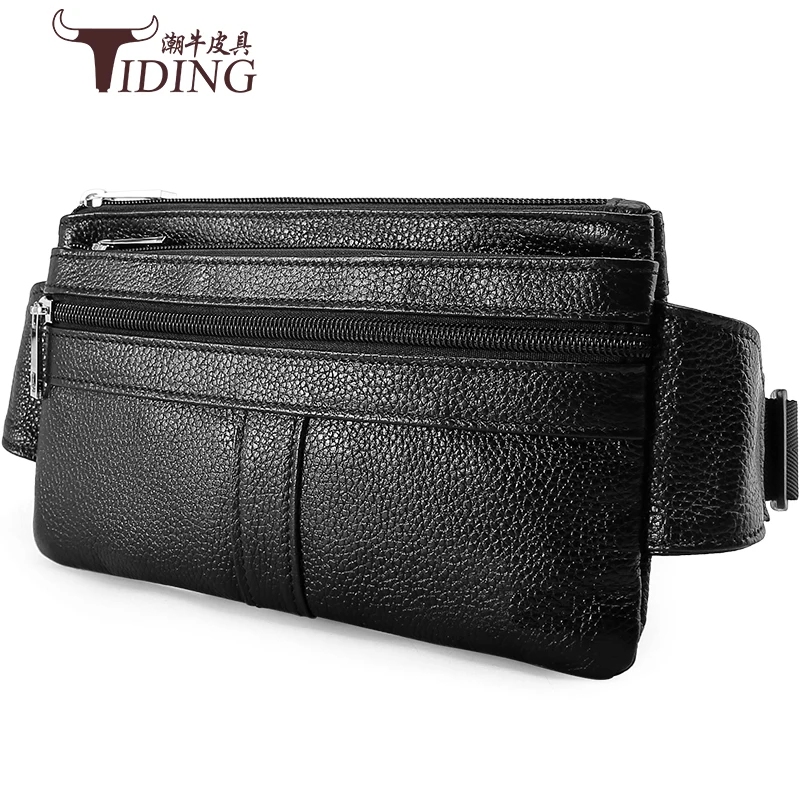Tiding Custom Waterproof Black Genuine Leather Belt Pack Waist Bag Fanny Bag For Running
Tiding Custom Waterproof Black Genuine Leather Belt Pack Waist Bag Fanny Bag For Running