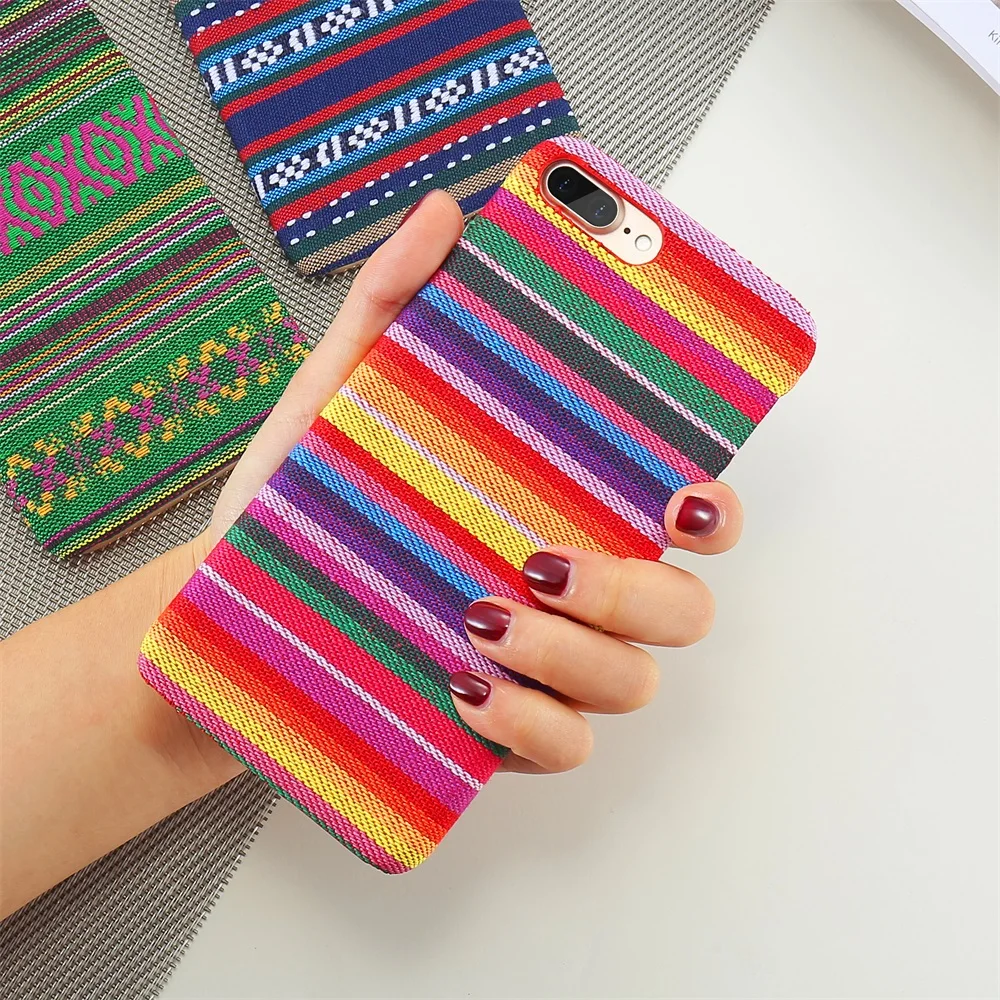 Bohemian Style Phone Case For iPhone 6 6S 7 Plus 5 5S SE Exotic Folk Traditional Cloth Fabrics Back Cover For iPhone 6 i 7 Case (8)