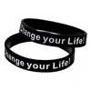 Change Your Mind Set Change Your Life Black armband Silicone Wristband Motivational Bracelet baller