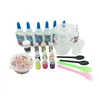 Make Your Own DIY Slime Kit - For Kids, Girls & Boys With Glow in the Dark Beads, Glitter & Neon Colored Crystal