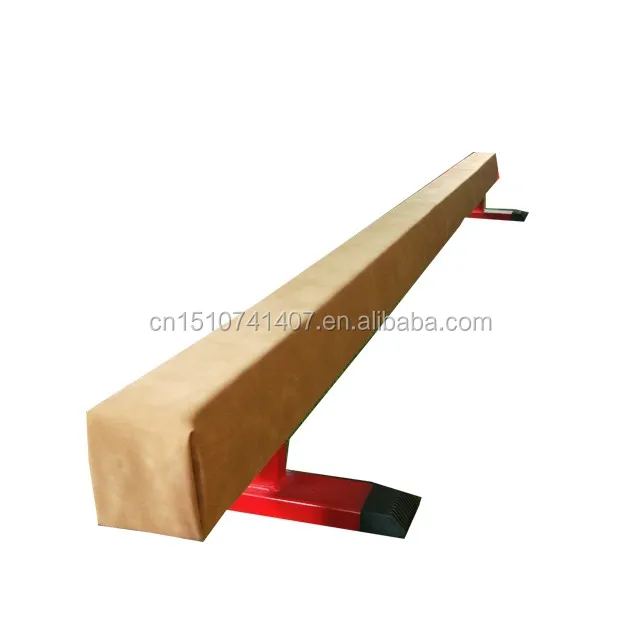 low wood balance beam suede cover landing beam for sale