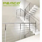 Foshan factory safty outdoor Balustrades & Handrails Tube stair stainless steel railing