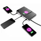 Qi Universal Fantasy 3 Coil Fast Mobile Wireless Charger ,Qi Vivo Car Wireless Charger Receiver Pad Station For Iphone