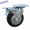 OEM rubber caster roller wheel 4-8 inch with double ball bearing for trolley