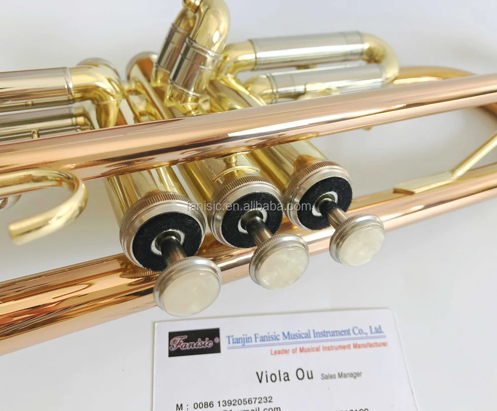 rose brass trumpet bb key student trumpet/rose brass