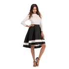 Satin Big Swing Skirt for Fashion Woman Elegant Swallowtail Dress