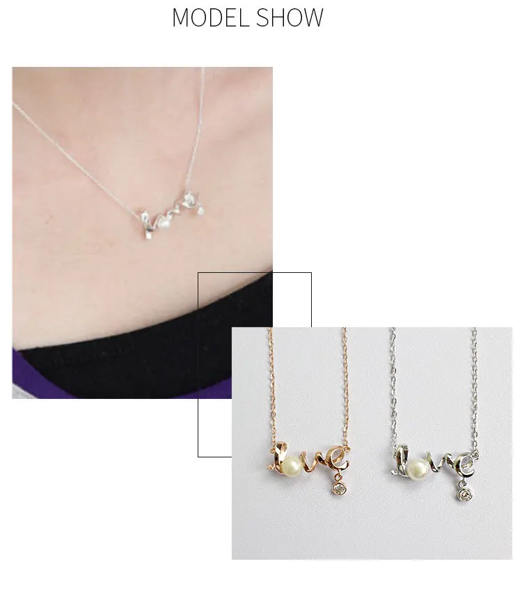925 sterling silver freshwater pearl necklace pendant couples LOVE necklace rose gold micro-diamond jewelry
925 sterling silver freshwater pearl necklace pendant couples LOVE necklace rose gold micro-diamond jewelry