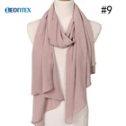 Multi color plain pure crinkle chiffon hijab shawl scarf China Hijab