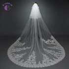 GENYA Romantic Ivory 3.8*3 Meters Wedding Veils Bridal Veil Wedding Accessories