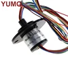 YUMO SR022-12 dia 22mm 12rings 2A electrical contacts Capsule slip ring carbon brush holder for slip ring